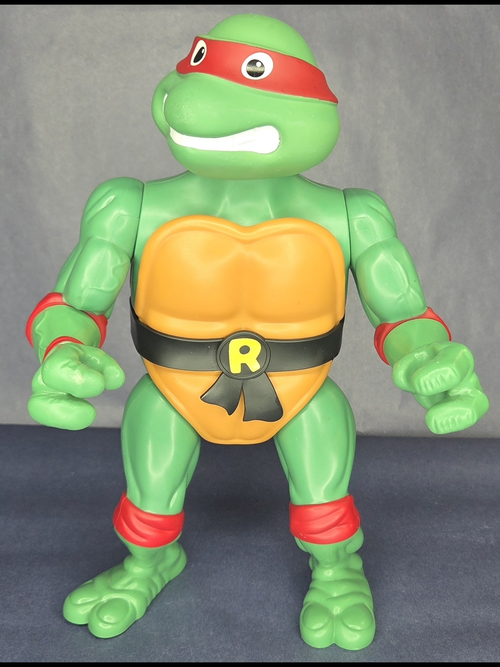 Classic Green & Orange Turtle Action Figure with Red Accents